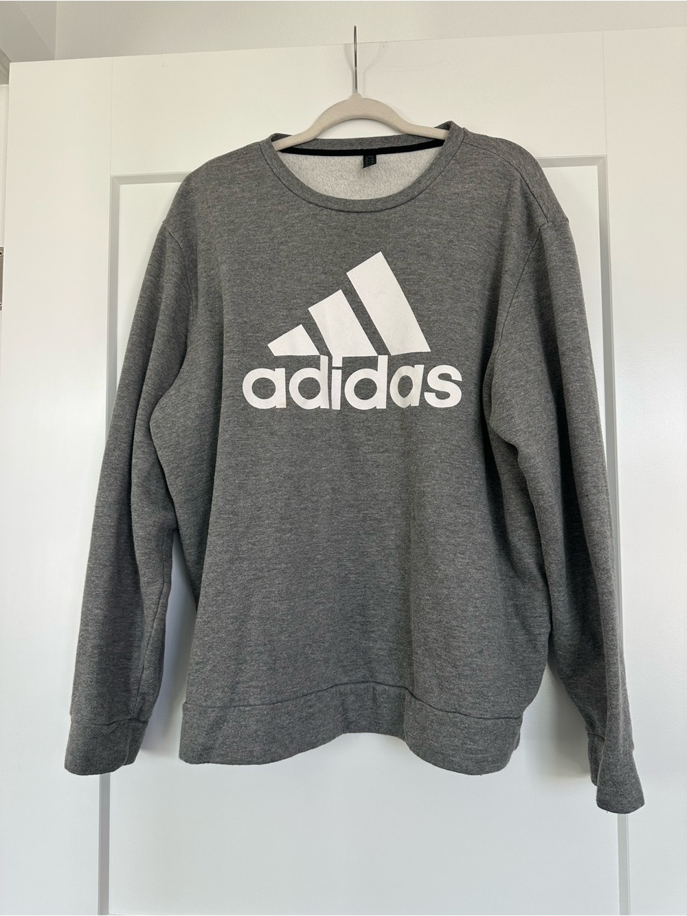 adidas Gray Crewneck Sweatshirt with White Logo